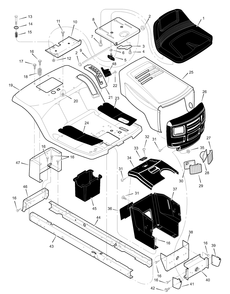 Part Location Diagram of 94072E276 Murray Hood